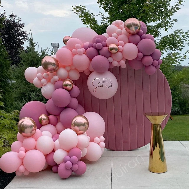 Kit d'arche de guirxiété de ballons roses, décor de fête d