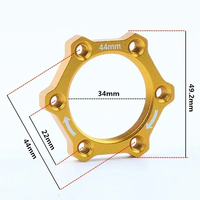 4 Pezzi Adattatori Flangia Per Rotore Freno A 6 Bulloni – Mozzo Filettato Ruota Libera In Lega Di Alluminio, Diametro 44mm