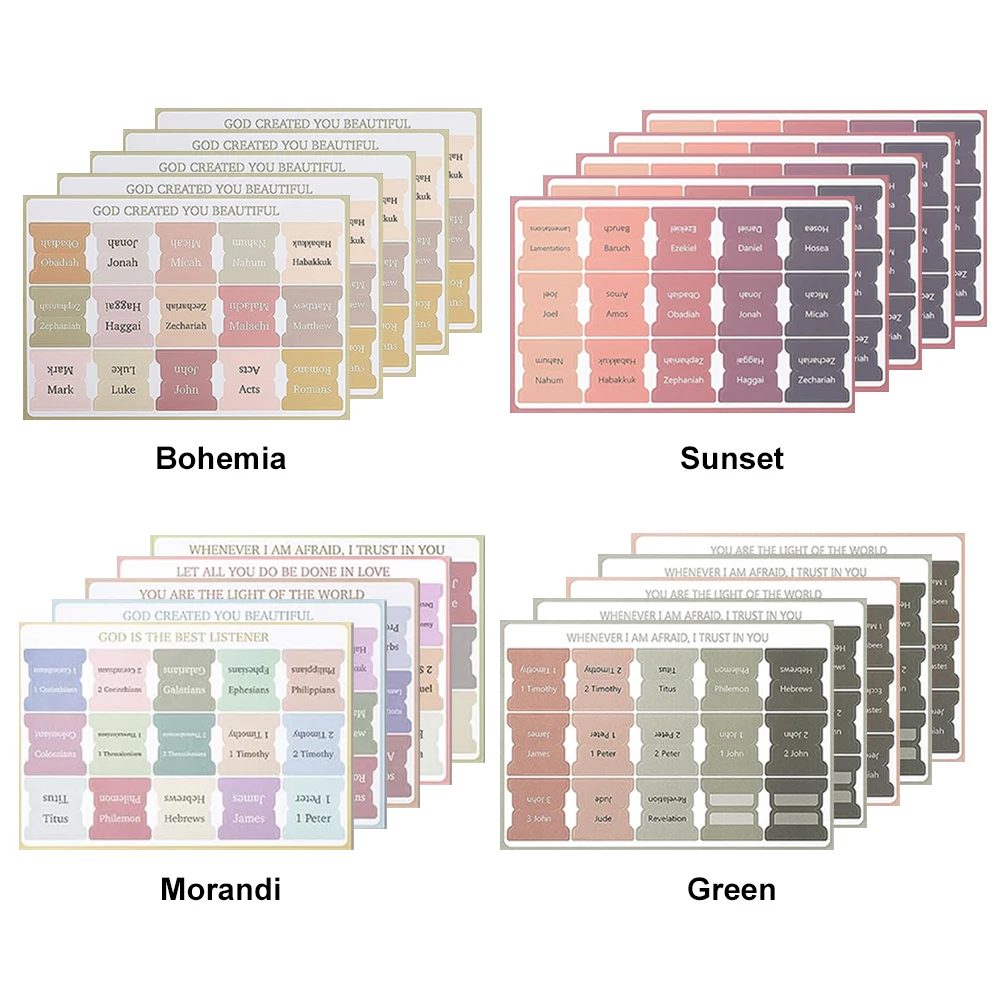 5 Sheet Bible Index Tabs Easy Read Bible Book Tabs Large Print Laminated Study Supplies Decorative Label Study Tool