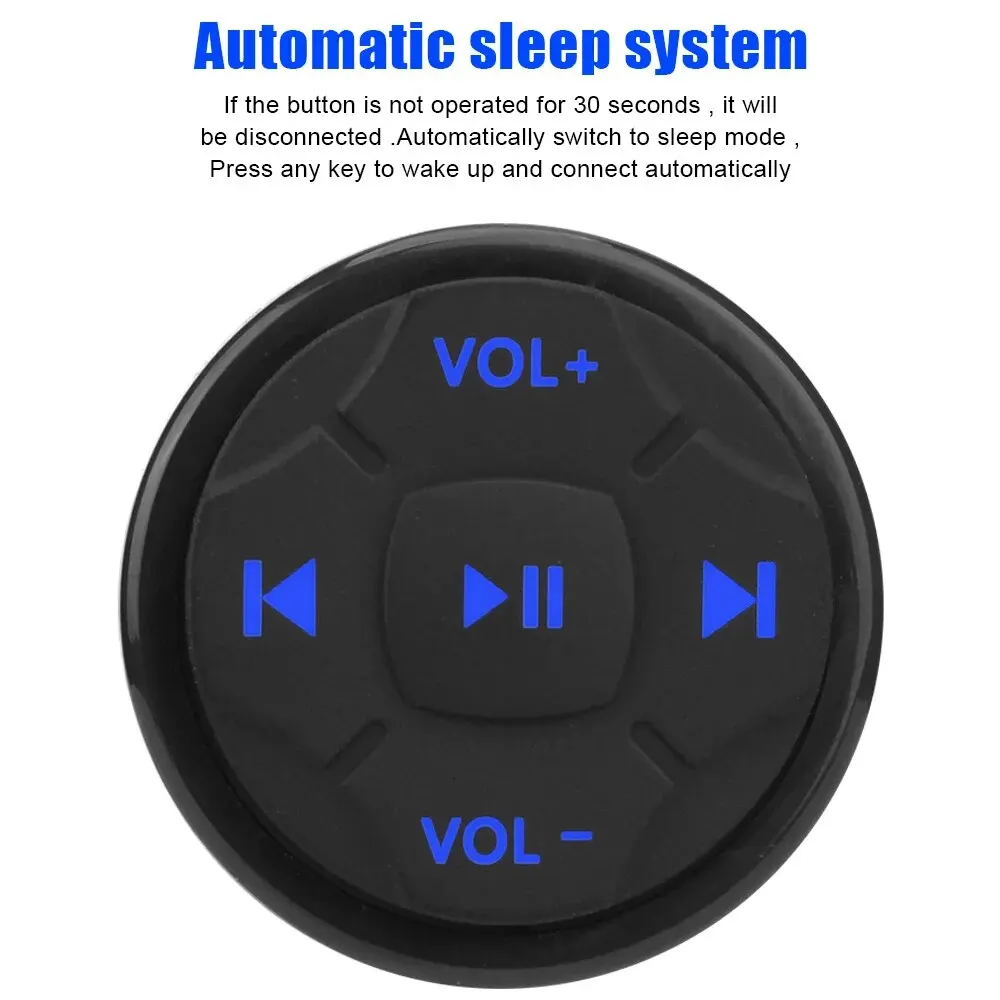 Car Steering Wheel Wireless Bluetooth Remote Control Button 5 Keys Universal for Android IOS Car Kit