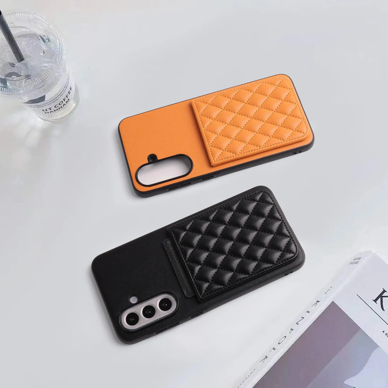 PU Leather Phone Case with Integrated Card Holder and Coin Purse