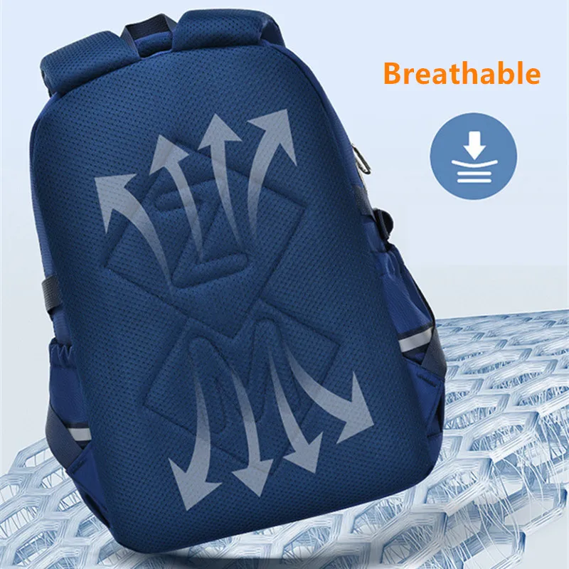 elementary school bags student backpack set boys large school backpack pencil cases school luminous backpack with many pockets 6