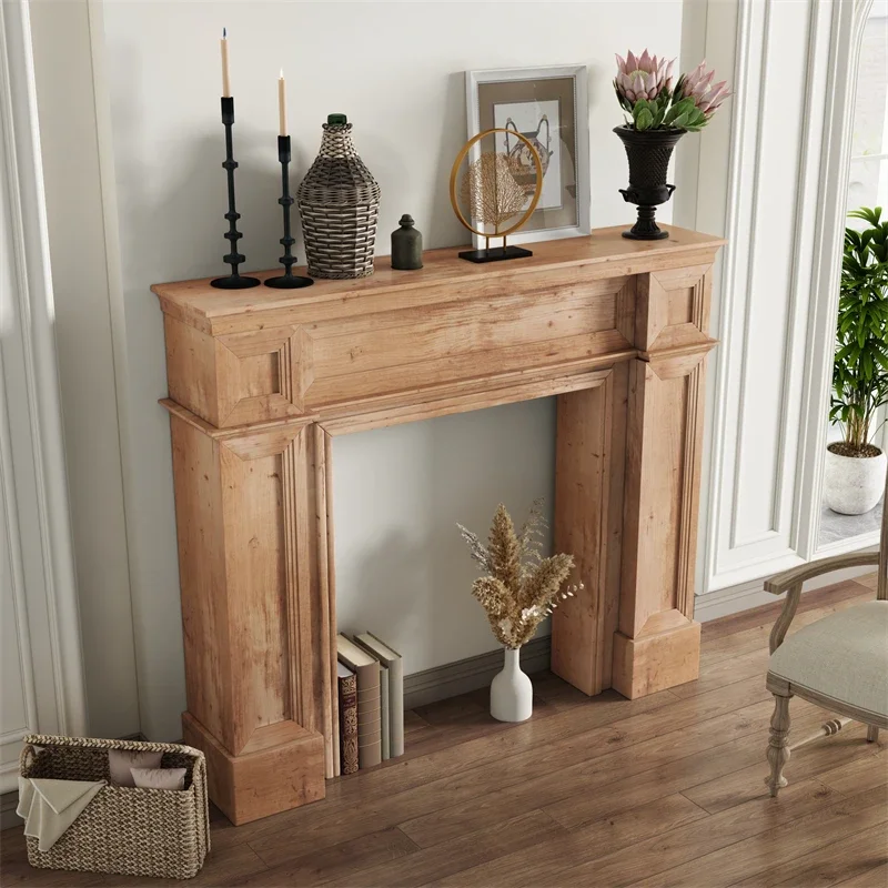 American-Style Solid Wood Vintage Bed & Breakfast Fireplace Curio Cabinet French-Style Simple Hob Storage Wedding Shooting Props
