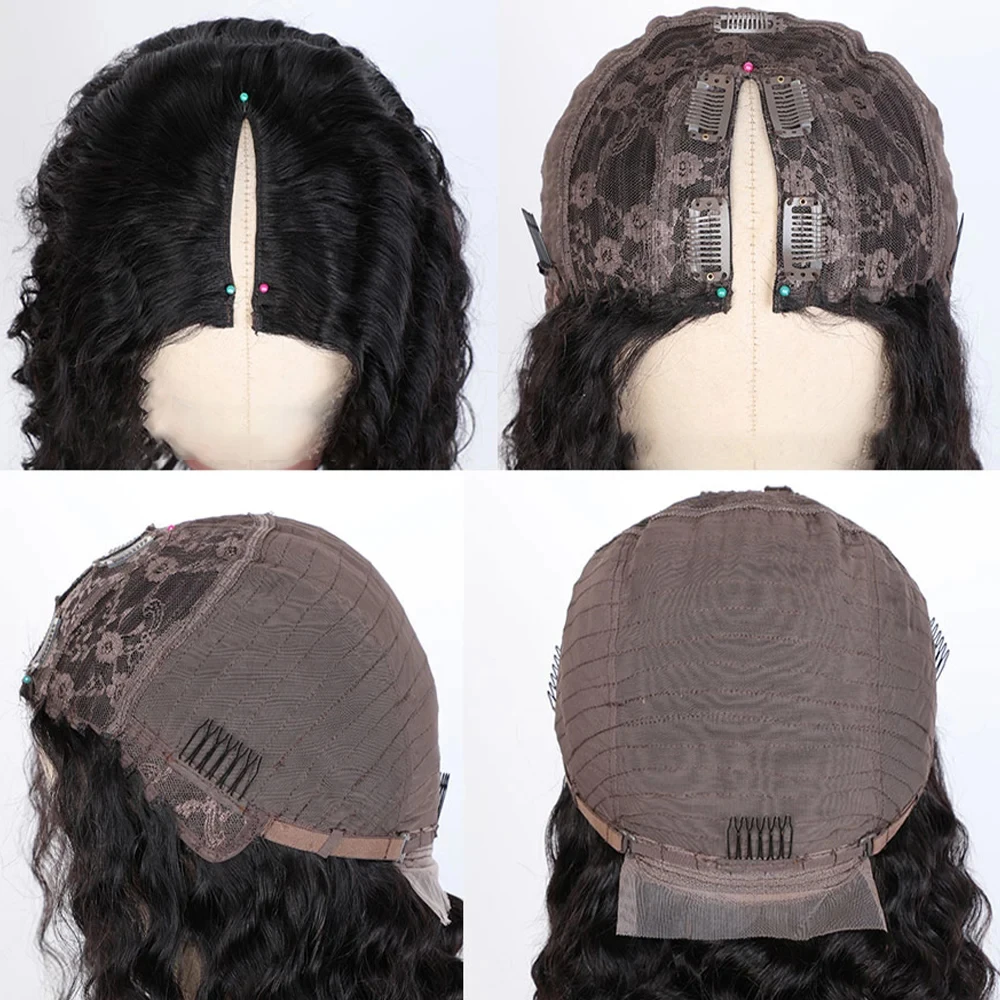 V Part Wig Human Hair Body Wave Upgrade V Part Wig No Leave Out Glueless Human Hair Pre Plucked Remy Daily human hair wigs