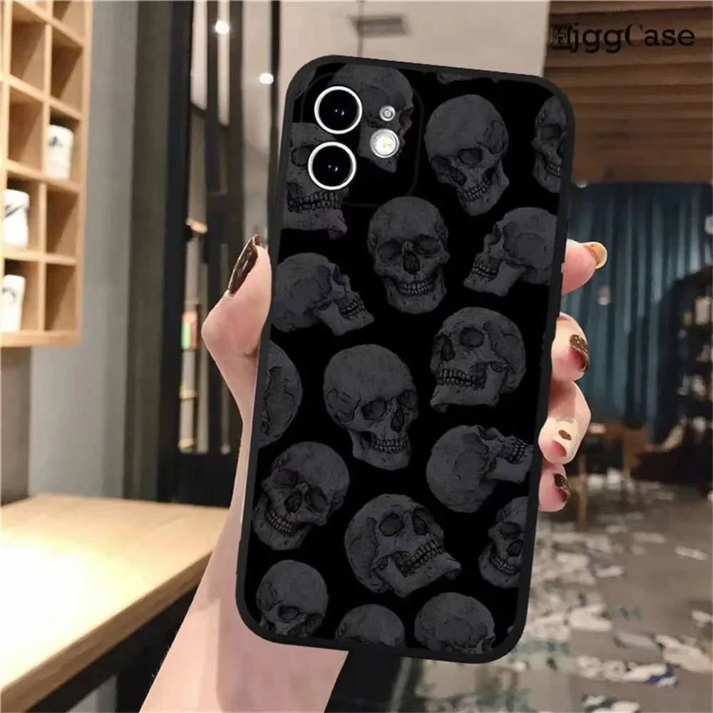 Grim Reaper Skull Skeleton Soft Silicone Black Phone Case