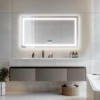 LUVODI Large Illuminate Bluetooth Bathroom Mirror Time Display LED Lighted Full Length Dressing Mirror 2