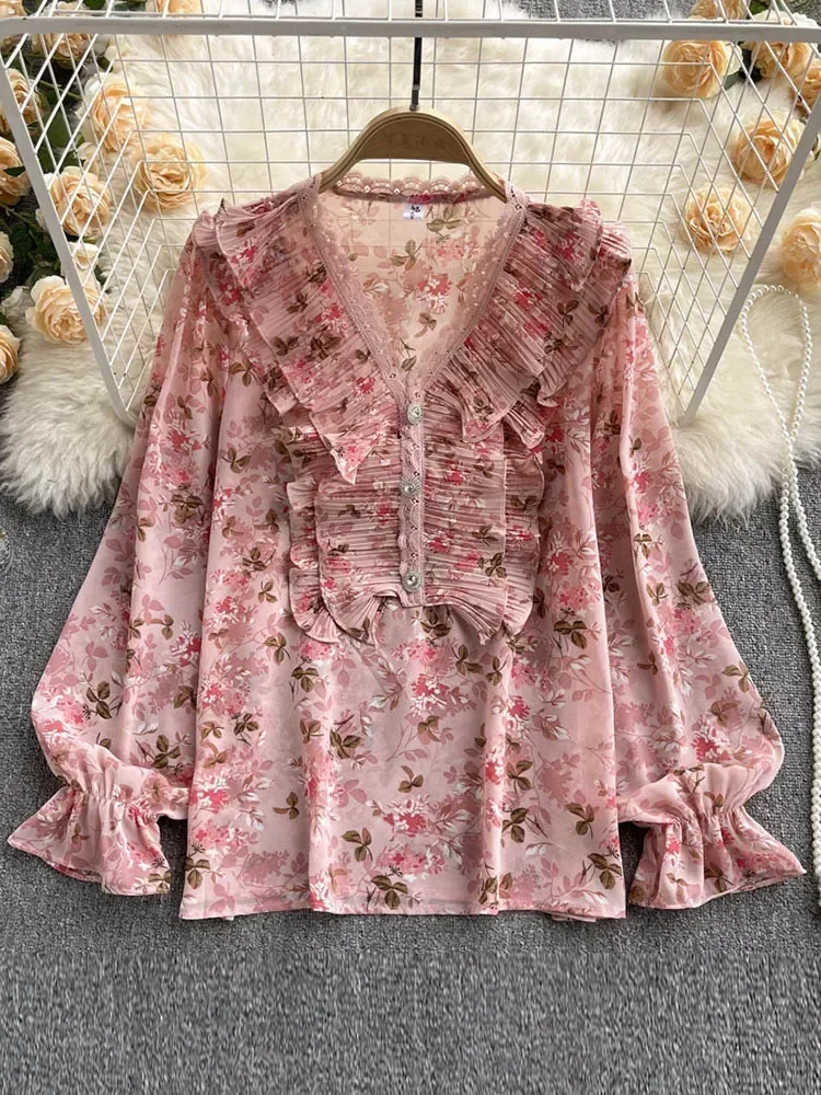 ounce Floral Ribbon blouse 韓国 Sf41405c36bd244aea57a2c1ffce9e