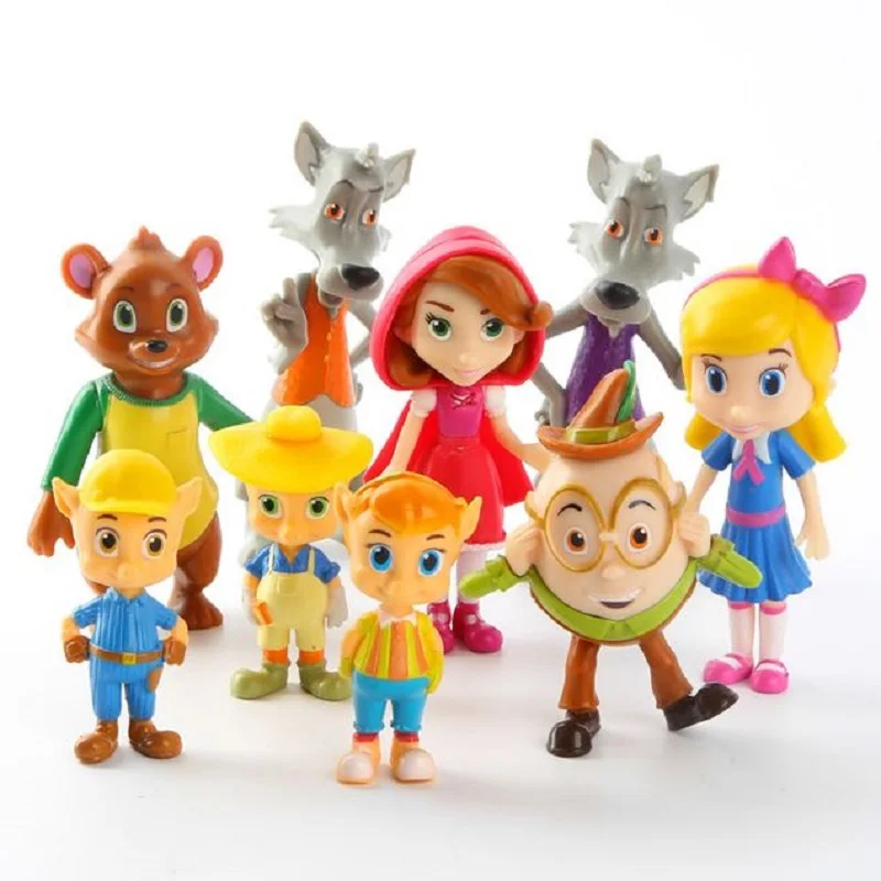 9 шт./лот Goldie and Bear Goldilocks три медведя Большой плохой волк маленький красный капот