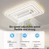 LED Invisible Bladeless Ceiling Fan Chandelier Smart Home Decoration for Living Room Bedroom Children's Room Indoor Lamps 4