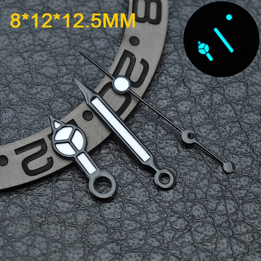 Black/Rose Gold Watch Hands with Blue/Green Glow - Premium Watch Accessories