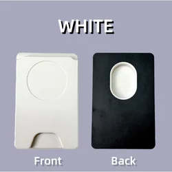 Magnetic Wallet Card Holder with Foldable Grip and Stand (White)
