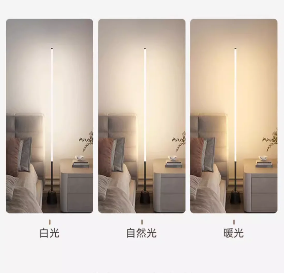 거실 디 밍이 가능한 코너 플로어 램프 원격 100cm 스탠드 침실에 대 한 스마트 LED 무드 라이트 북유럽 홈 장식 인테리어 조명