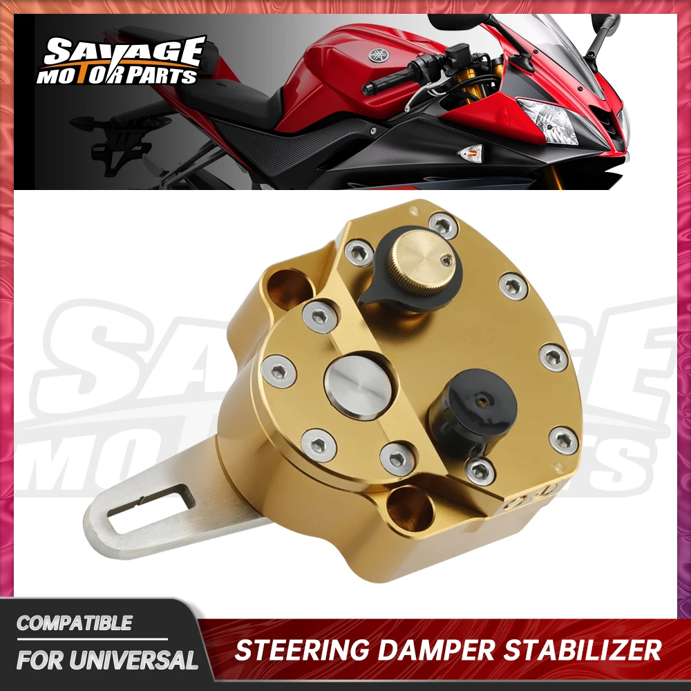 Universal Motorcycle Steering Damper Stabilizer Reversed Safety Adjustable Dirt Pit Bike