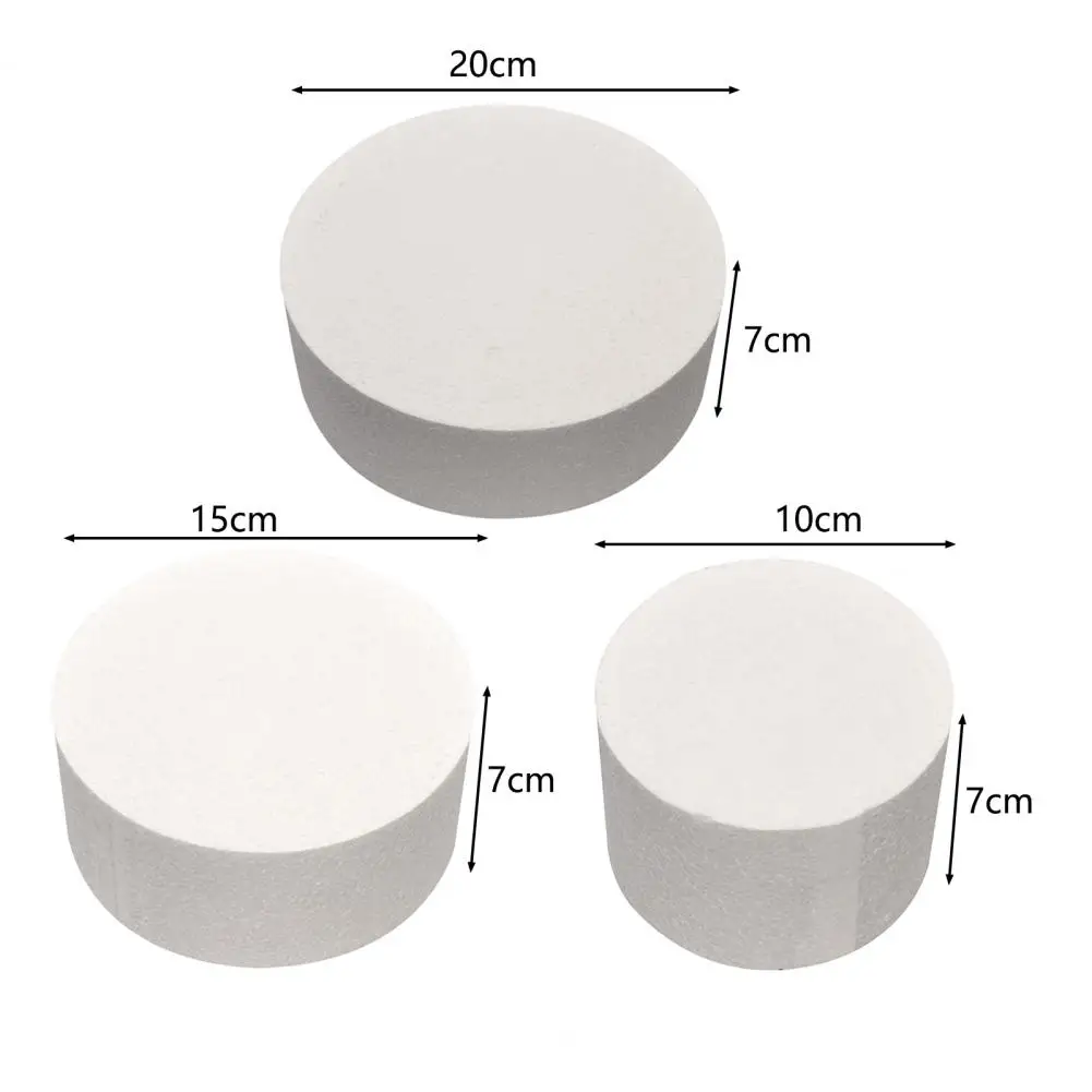 Cake Dummy Dummies Styrofoamfake Rounds Reusable Wedding Round Tool Rotating Stand Birthday Diy Decorating Model Polystyrene