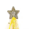 Children Five Point Stars Wand with Tassels Ribbon Halloween Princess Magic Accessory with Glitter Star Great for Themed Parties 4