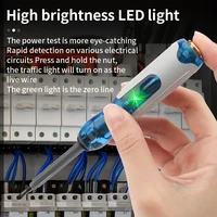 LUXIANZI Dual-use Voltage Tester Pen Word/cross Screwdrivers Non-contact Induction Intelligent Indicator Light Tester Pen Tool 2