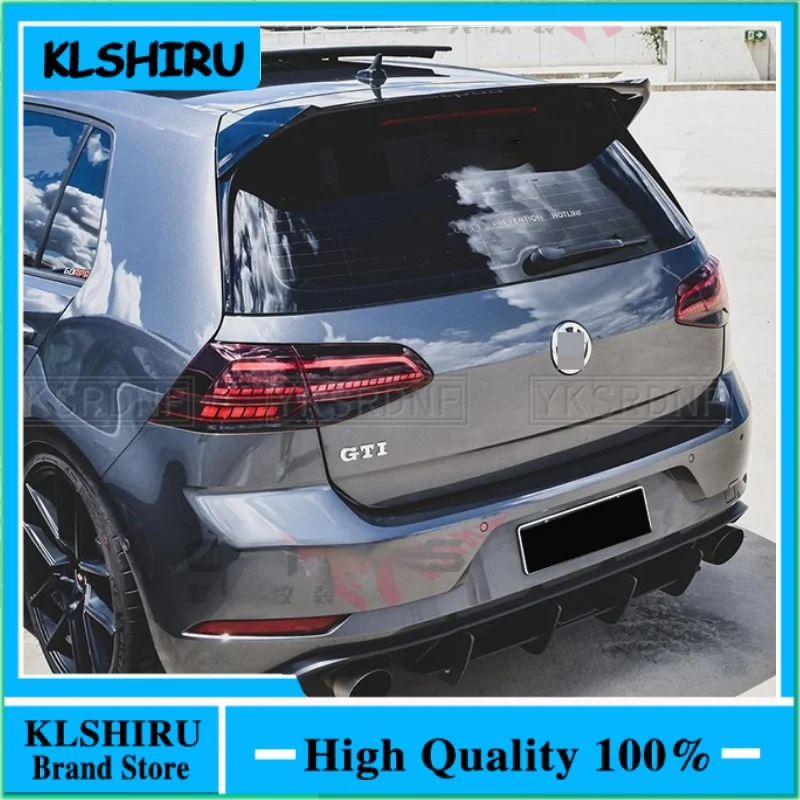Car Styling For Volkswagen Vw Golf 7 Mk7 7.5 Rline Gti R Gti/R Spoiler 2014-2019 Abs Plastic Rear Roof Trunk Spoiler Wing