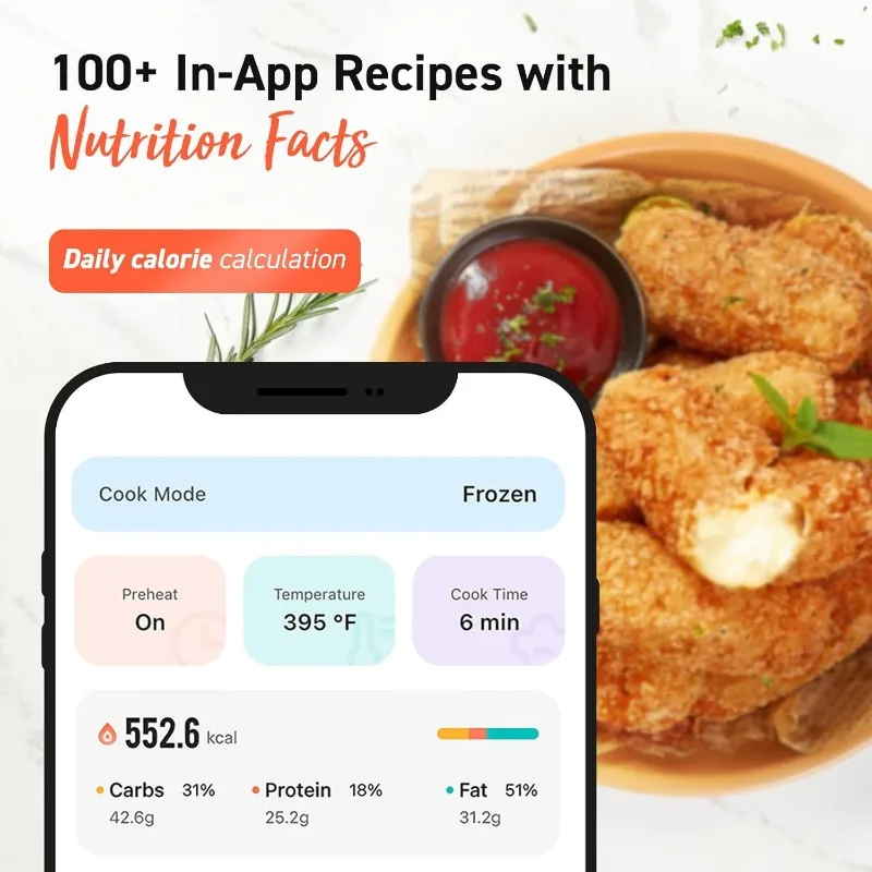COSORI Air Fryer 9-in-1, Compact but Large 6 Qt, 5 Fast Fan Speeds with 450F for Ultra Crsipy, 95% Less Oil, 100+ In-App Recipes