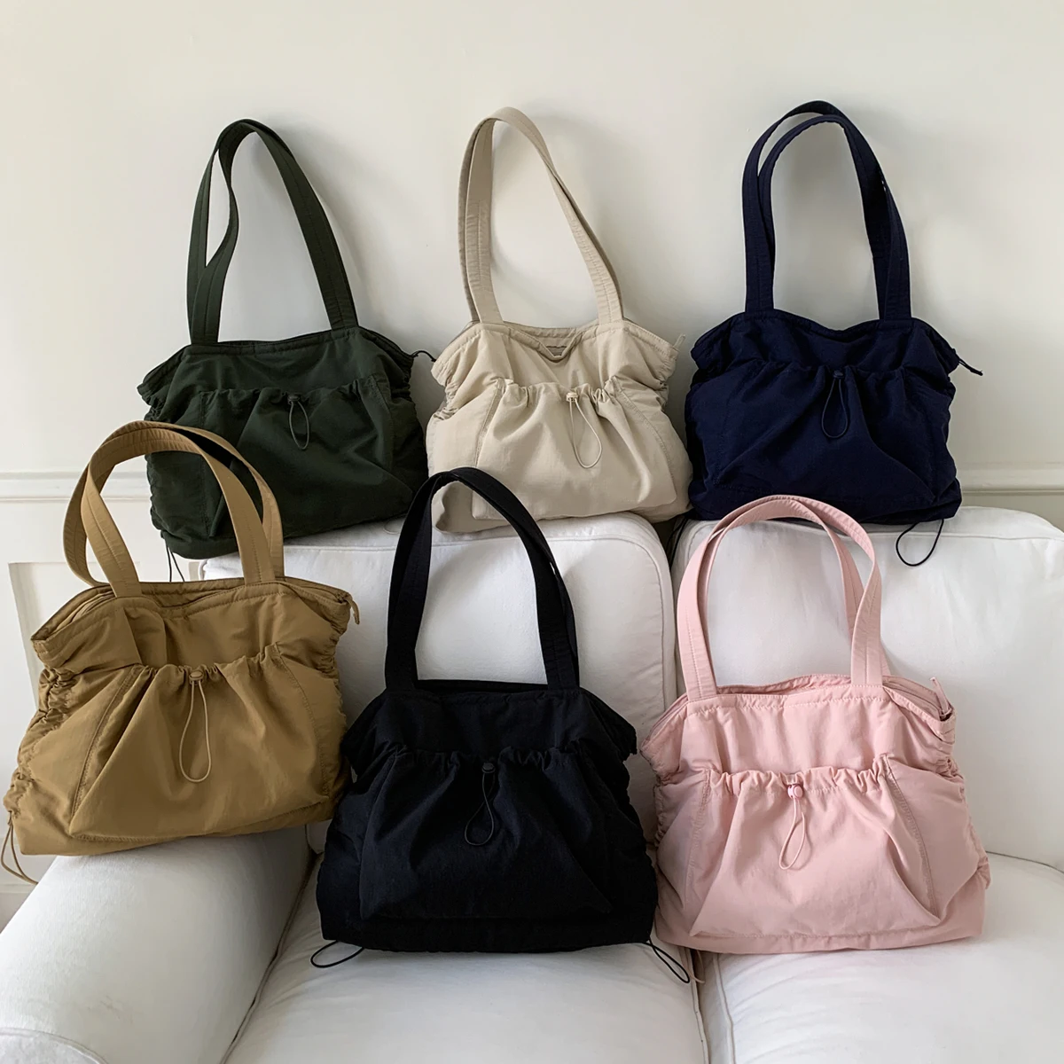 Casual Large-Capacity Bag Women's Summer Fashion Shoulder Bag Mommy Bag Lightweight Travel Bag Tote Bag Canvas Handbag Shopping Hiking