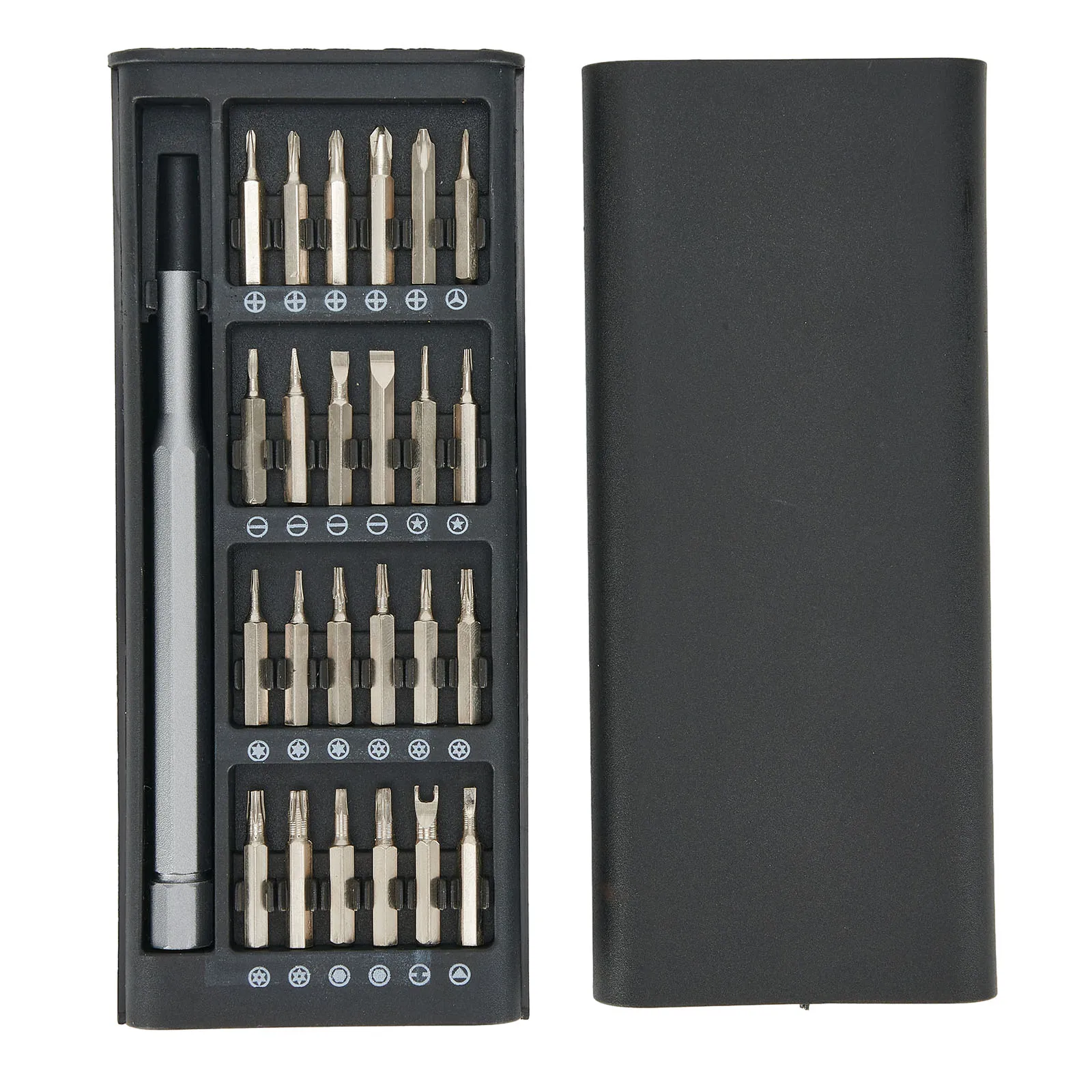 

Precision 25 in 1 Screwdriver Kit, Ideal for Eyeglass Repair, Mobile Phone and PC Maintenance, Magnetic Bits for Convenience