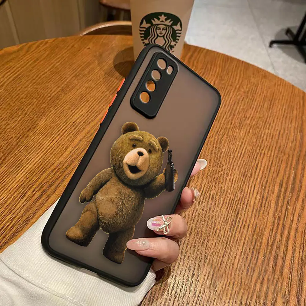 Funda mate para Huawei NOVA Y70 10 9 8SE 8 7SE 7I 7 6 5I 4 3I 4G 5G Funda Coque Capa Shell cubierta travieso t-oso de peluche pareja