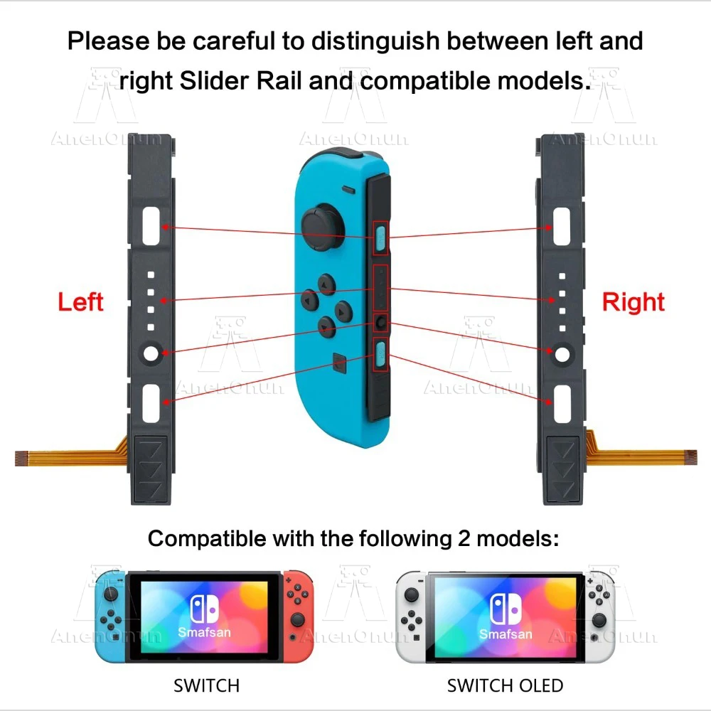 Premium Joycon Slide Rail Repair Kit with Sensor Flex Cable