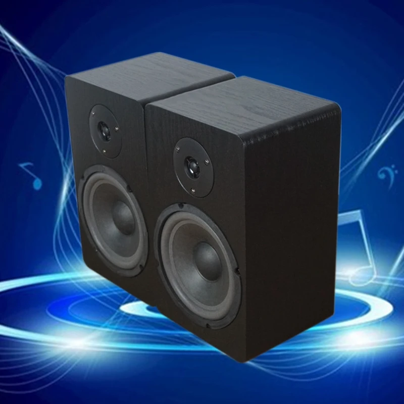 6.5 Inch 4ohm Bookshelf Speaker Two-Way HiFi Passive Speaker Fever Wooden Surround Home Theater Sound Box KTV audio speakers