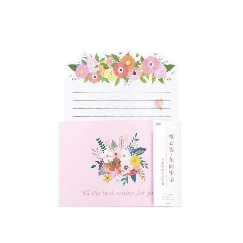 3 Envelopes + 6 Letter Papers Cat Planet Flowers Writing Paper Envelope Set 9 Pcs/Set Gift Stationery kraft paper envelopes mailing envelopes writing paper set