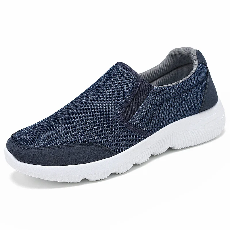 Women's cloth shoes, couple shoes, men's casual sneakers, outdoor walking, anti-slip mesh shoes for middle-aged and elderly