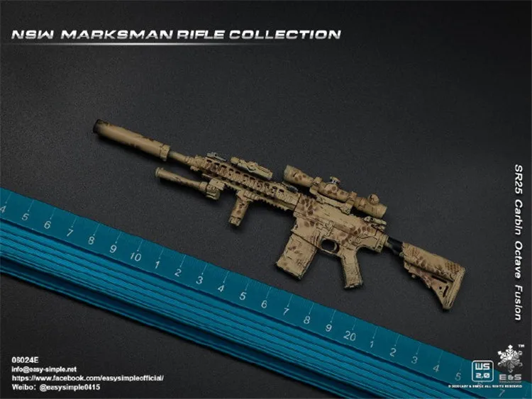 EASY&SIMPLE ES06024 1/6 Miniature Soldier Weapon SR25 Navy