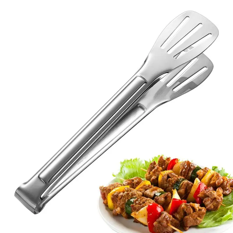 

Kitchen Tongs Anti-Rust Stainless Steel Heat Resistant Metal Cooking Tongs With Strong Performance For Kitchen Dining Accessory