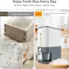 25 Lbs Rice Dispenser, Large Cereal Dry Food Storage Containers with Measuring Cup,BPA-Free Household for Kitchen Pantry 3