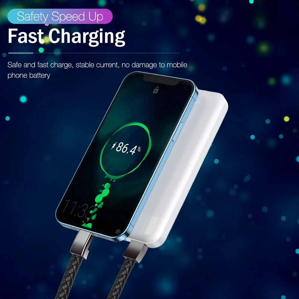 Stylish Portable Fast-Charging Bracelet Cable with Universal Compatibility