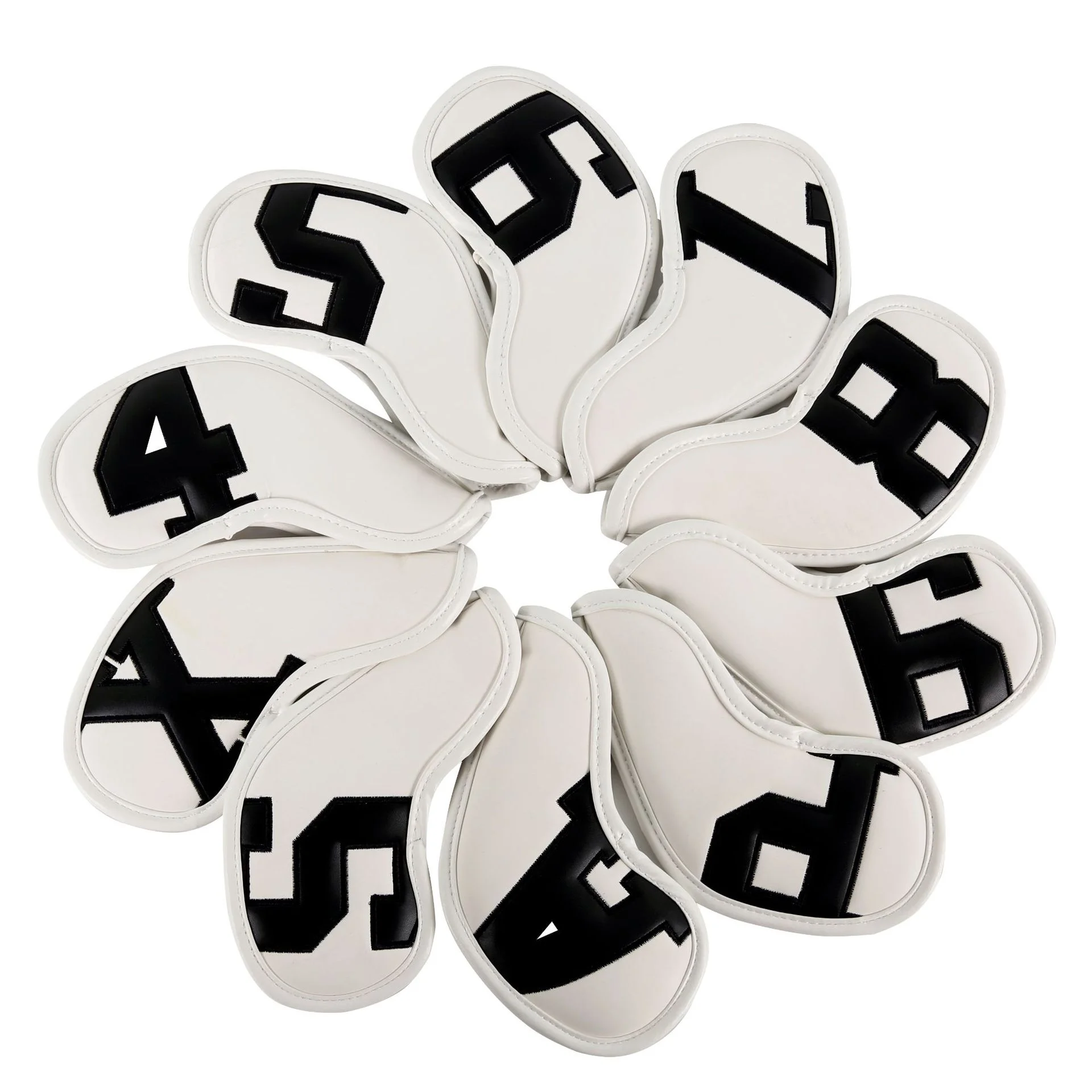 Set of 10 Stylish Waterproof Golf Shaft Protectors with Numeric Alphabet Design