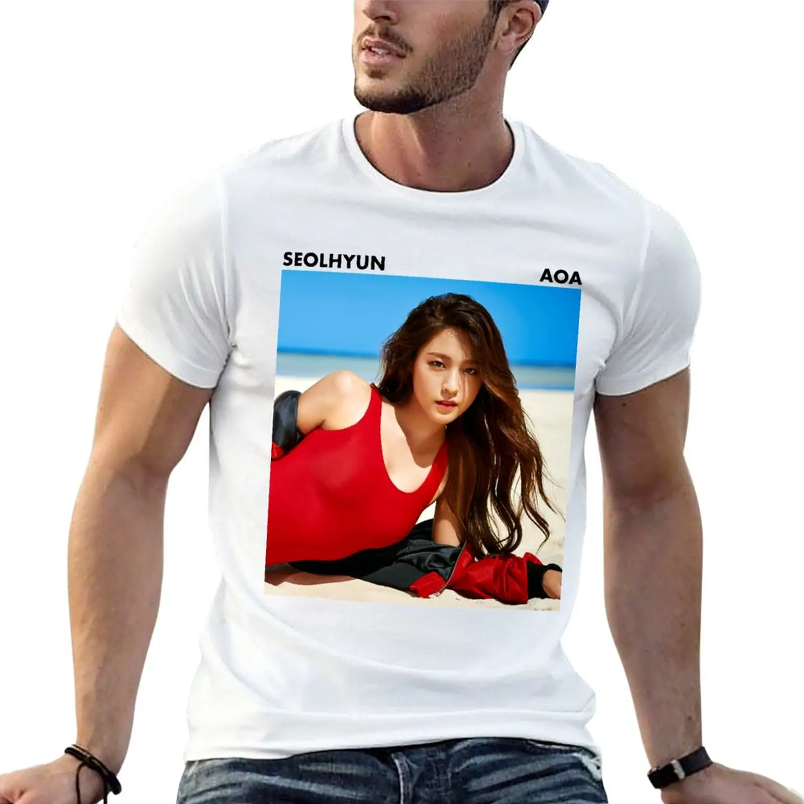 

New AOA - Seolhyun T-Shirt heavyweight t shirts T-shirt for a boy t shirt men