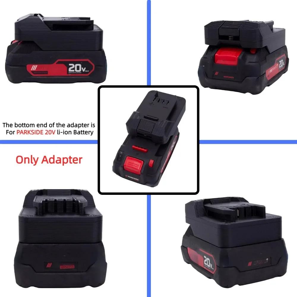 Adattatore Batteria Per Parkside X20V Team A Utensili X-Change 18V – Aggancio Sicuro, Plastica Resistente, Niente Scivolate