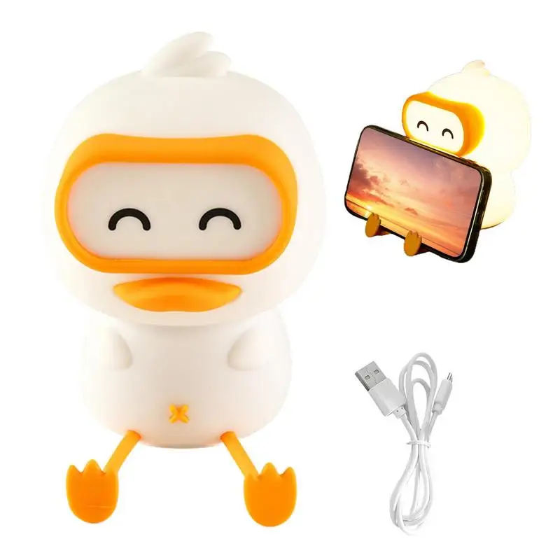 

Duck Lamp Multi-Color Lamp Touch-Sensitive Rechargeable 3 Modes Dimmable Nightlight For Kids Room Breastfeeding Sleeping Study