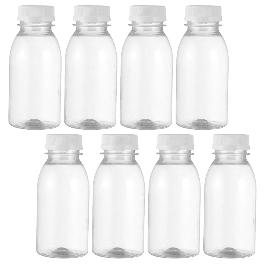 

Empty Juice Bottles Plastic Milk Bottles Beverage Containers Tamper Evident Caps Smoothies Milk Juice Drinks Water Bottle
