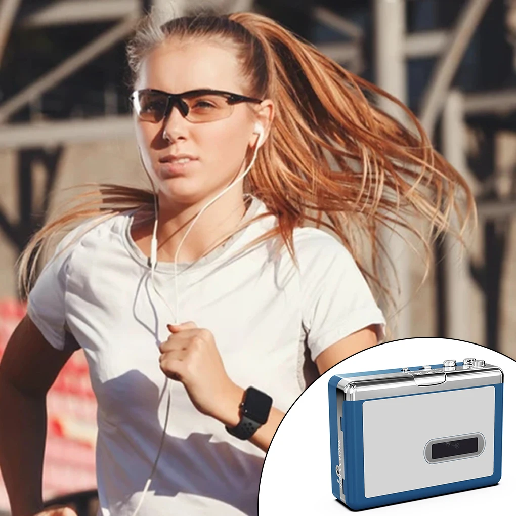Ezcap215 Outdoor Traveling USB Tape Player Battery Powered Bluetooth-compatible Volume Adjustment Button Operation
