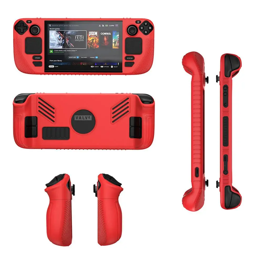 

For Steam Deck Silicone Case Protective Sleeve Dust-proof Non-slip Anti-fall Storage Box Handheld Game Console