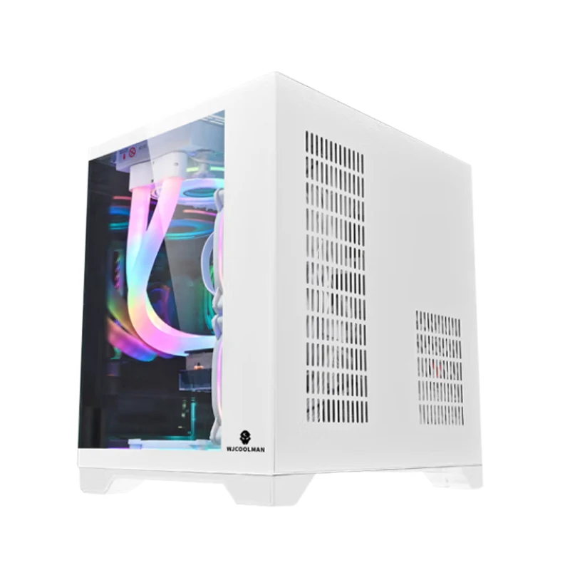 Black Mini Gaming Computer Case with Panoramic View