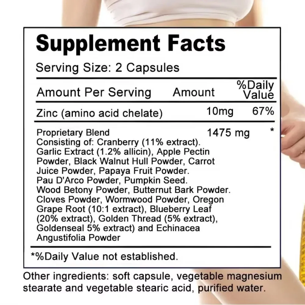 Powerful Parasite Supplement Capsules Detox and Support Gut Health Digestion Detoxification Bloating and Gas Immunity