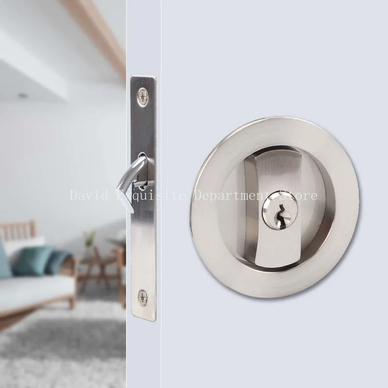 Sliding Door Hook Lock Dark Zinc Alloy Door Handle Bathroom Kitchen Single Hook Double Lock