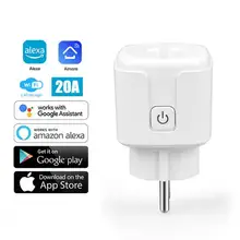 

16/20A WiFi Smart Plug Socket EU Multi Plug Tuya APP Control Works With Alexa Google Assistant Smart Timing Function Yandex Alic