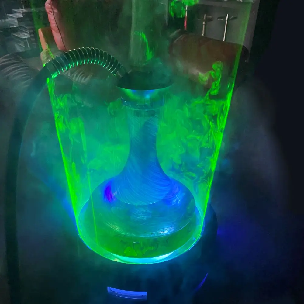 Hookah Laser Light Base Rechargeable battery Lounge Led Base Smoking hookah Colorful Laser Force Field Tray Shisha light