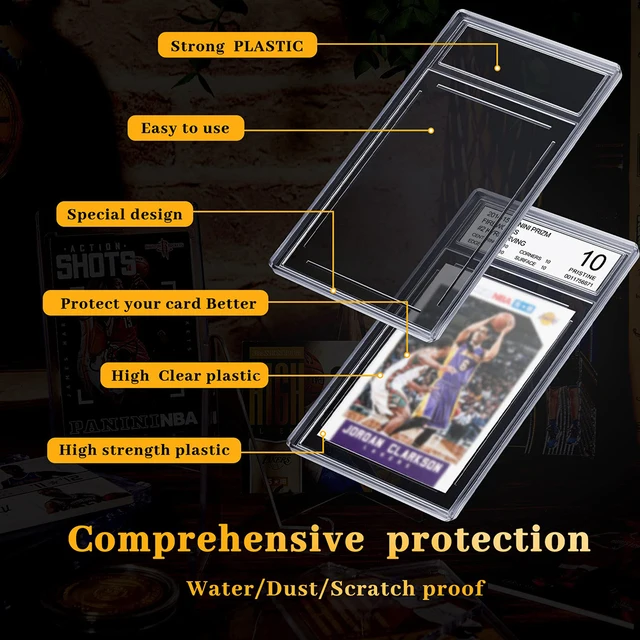 3 db Akril Kereskedési Kártya Lemez Védő Tok Hüvelyes Tartó Címkével, Professzionális Osztályozással A Sport Játékcsillagok Számára - Image 3