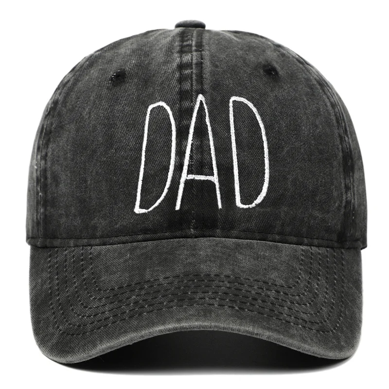 Retro Washed Cotton Baseball Caps Fashion DAD MOM Letter Embroidery Women Men Hats Outdoor Sport Visors Snapback Breathable Cap 5