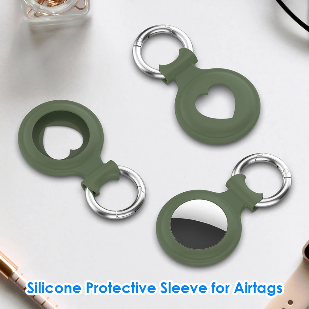 For Apple Airtags Case Hard PC/Silicone Protective Skin Cover Keychain Keychain Cover for Shockproof Case Shell Apple AirTag