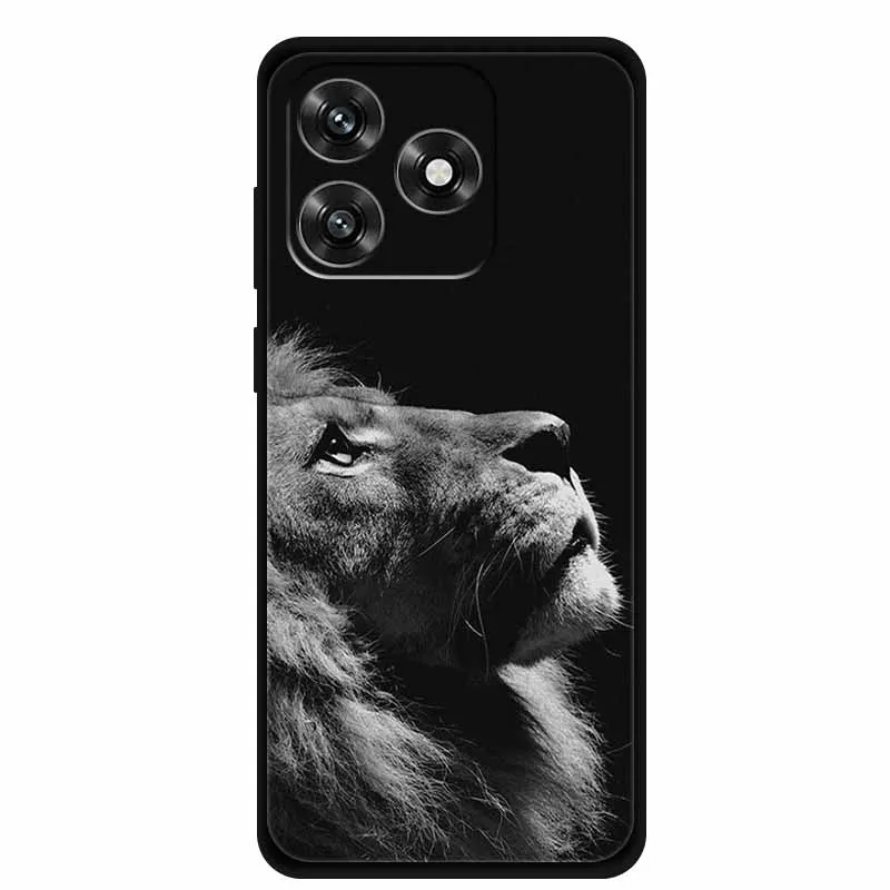 Black TPU Cartoon Soft Silicone Shockproof Case - Protective Back Cover