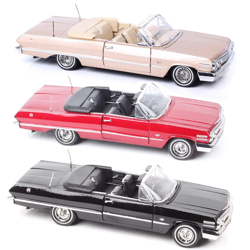 

Car Only! 1/24 Scale Welly 1963 Chevrolet Impala Convertible Car Model Chevy Diecasts & Toy Vehicles Replicas Miniatures Kids